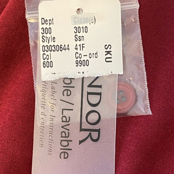 NWT Vintage Lindor Plus Sz 16P Suede Button Front Pockets Burgundy Midi Skirt - Picture 9 of 11